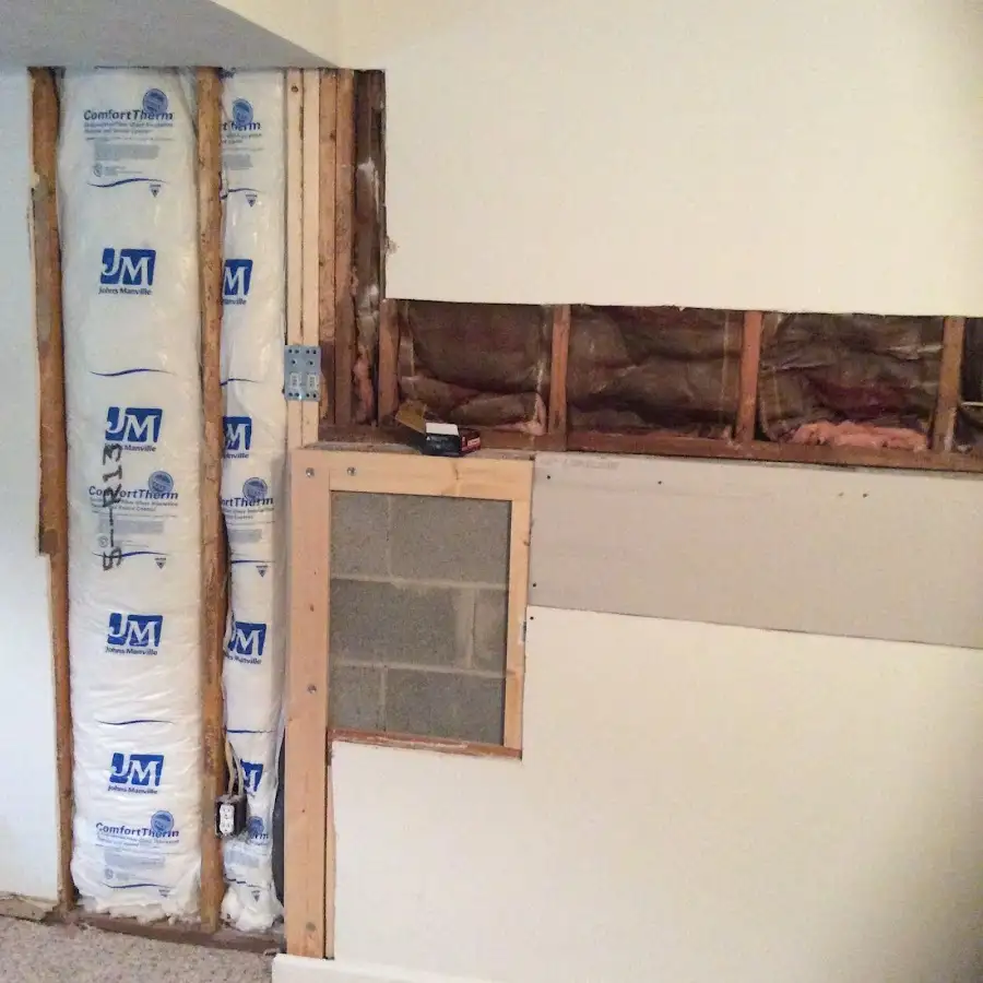 Wall insulation replacement during Structural Drying in South Kensington